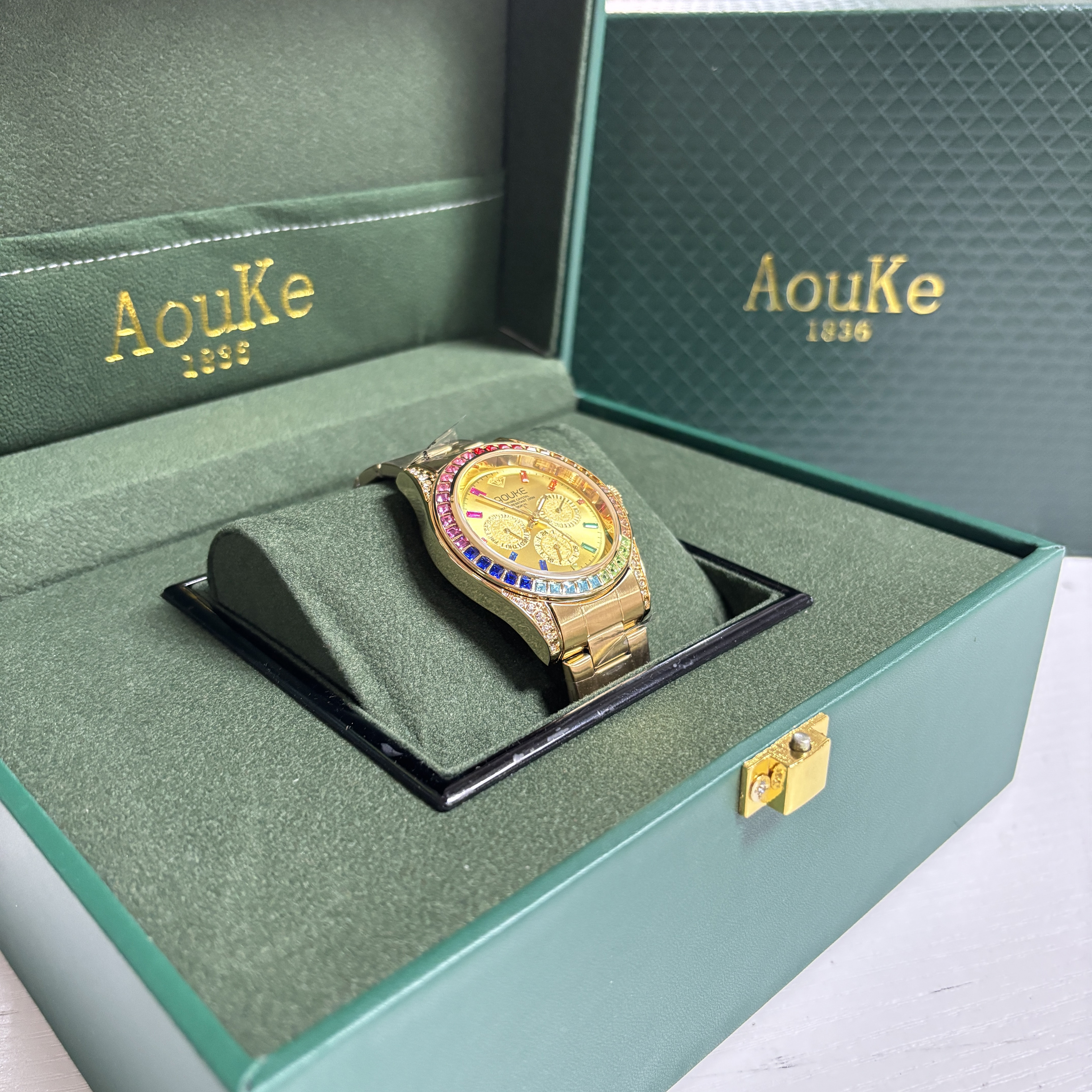 新款彩虹迪系列全自动腕表赠戒指kk065