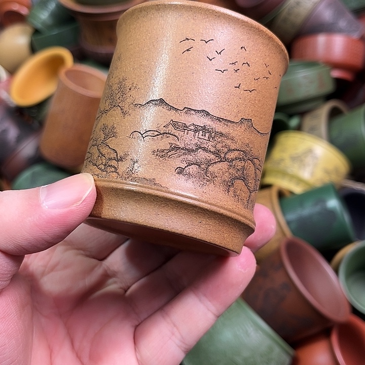 紫砂茶杯全手工紫砂主人杯