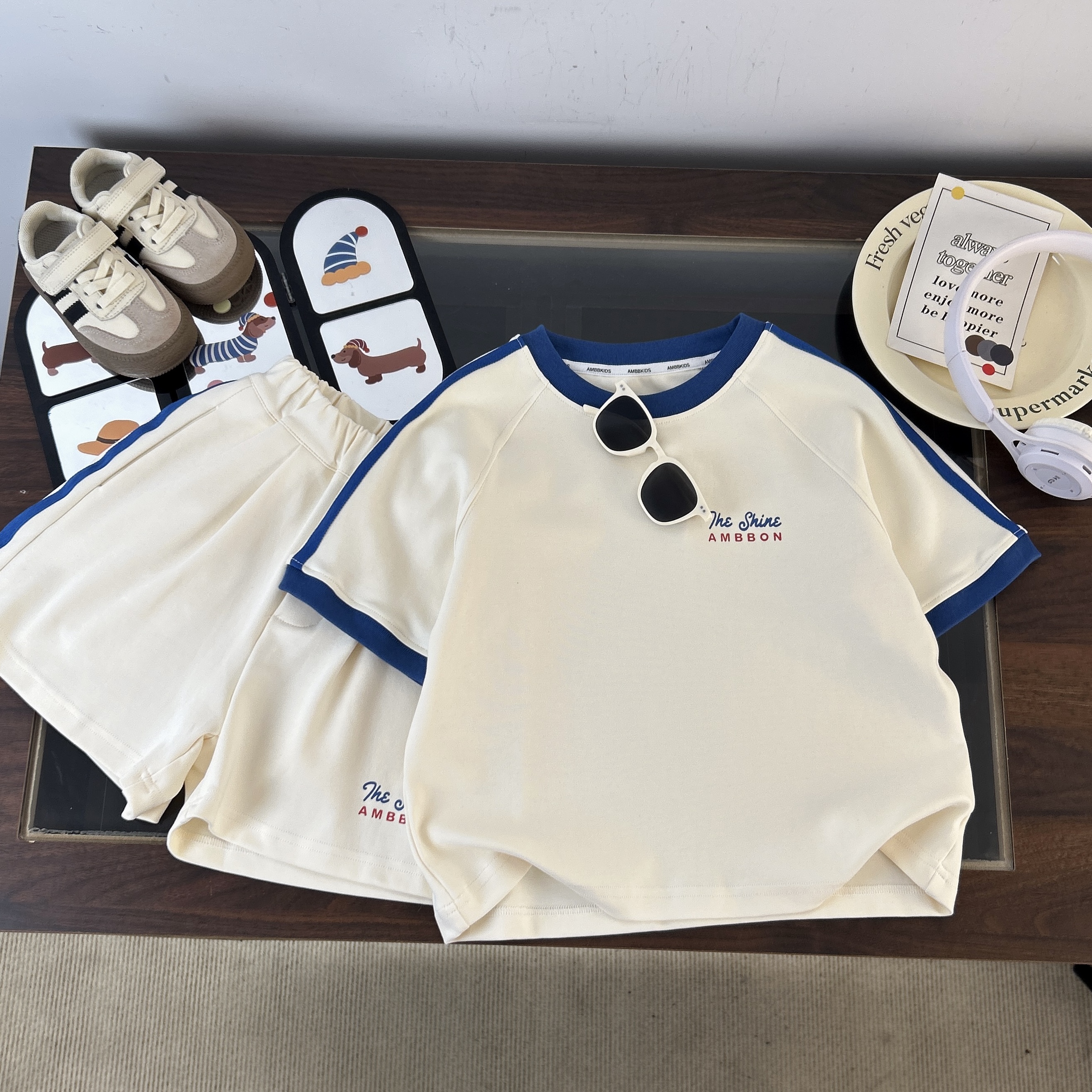 【米佑】2025年新款儿童短袖短裤夏季潮流穿搭夏款套装BMX251605