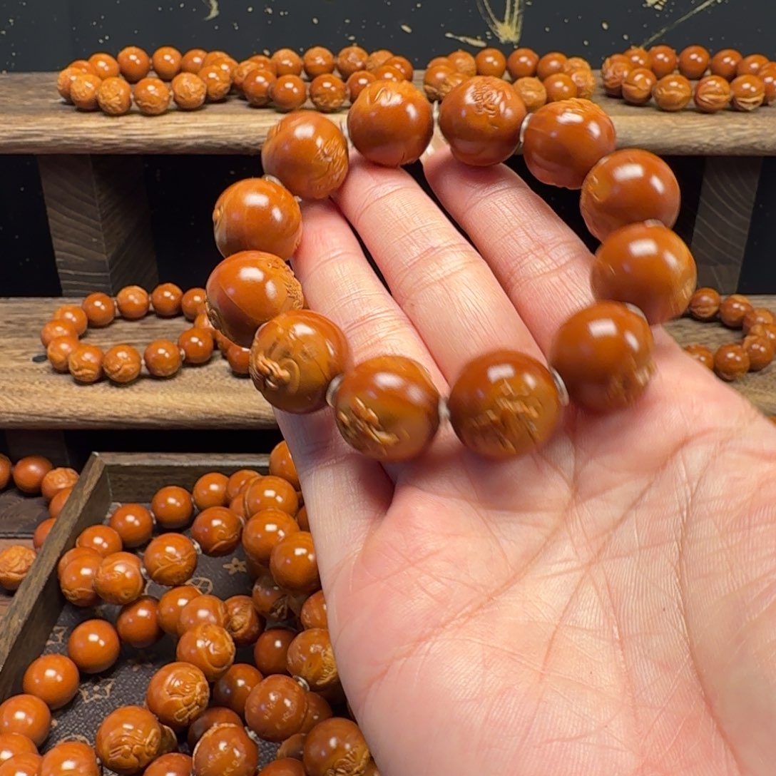 苍***哥手串橄榄核山水无相手工