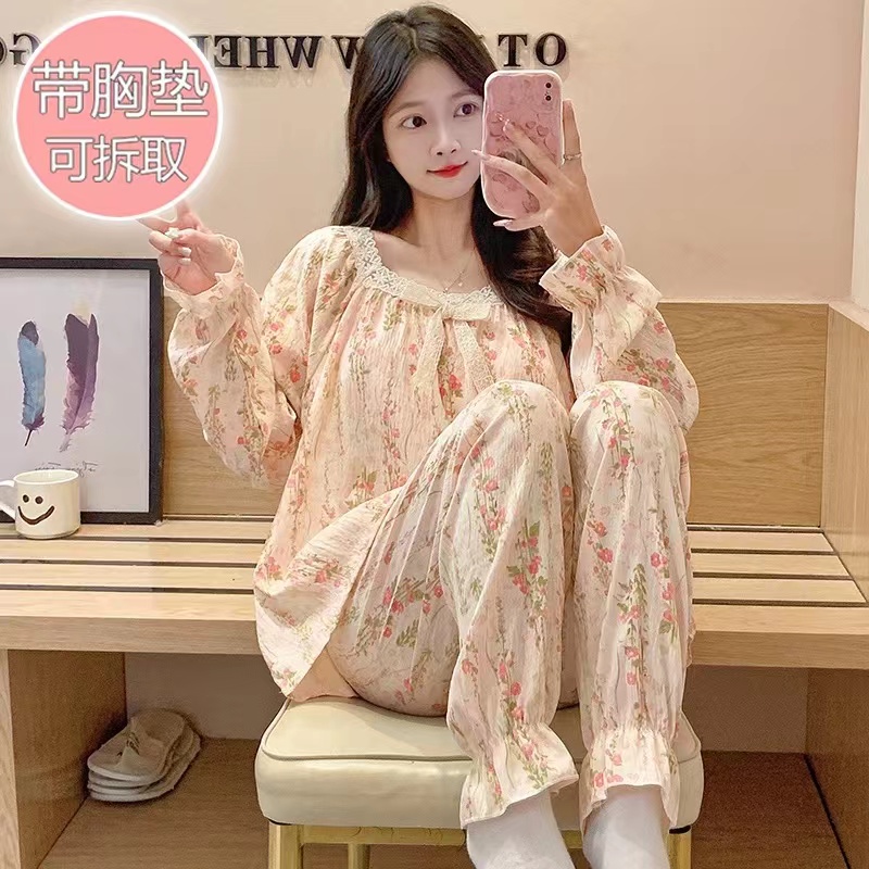 【4】品牌睡衣淸仓 款多量少 睡衣女夏天大码可外穿家居服套装薄款
