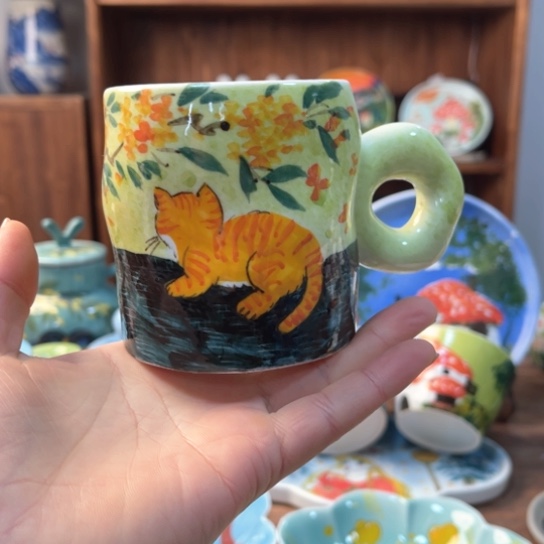 炉景德镇釉下手绘陶瓷 