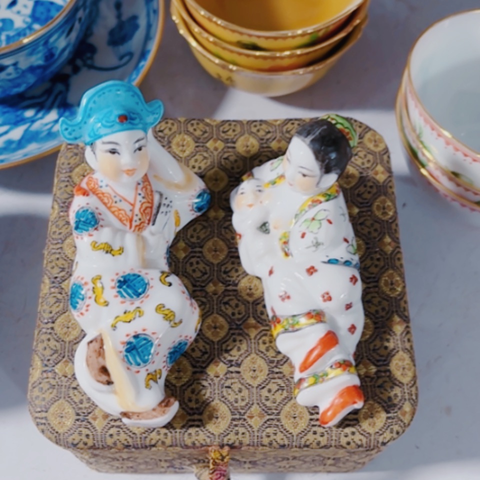 【闪购商品】紫砂茶盘富**人雕塑2个