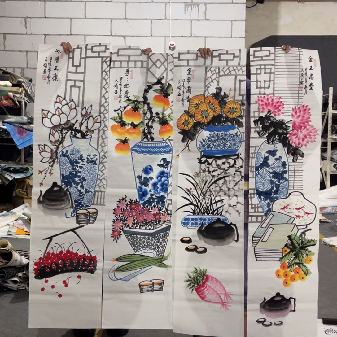 国画书法作品多次绘画作品