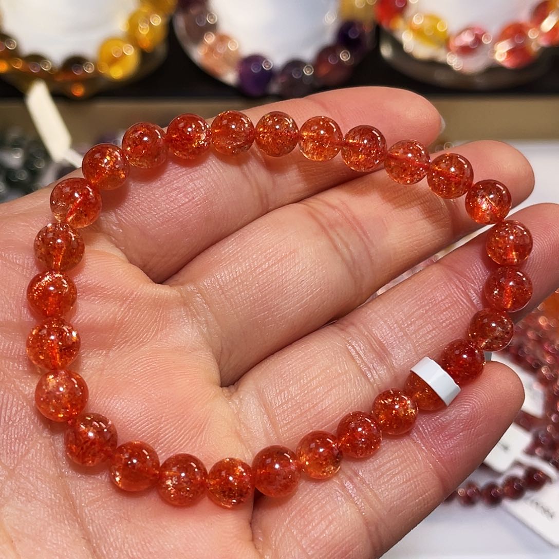 日光石手链未镶嵌手链6.8