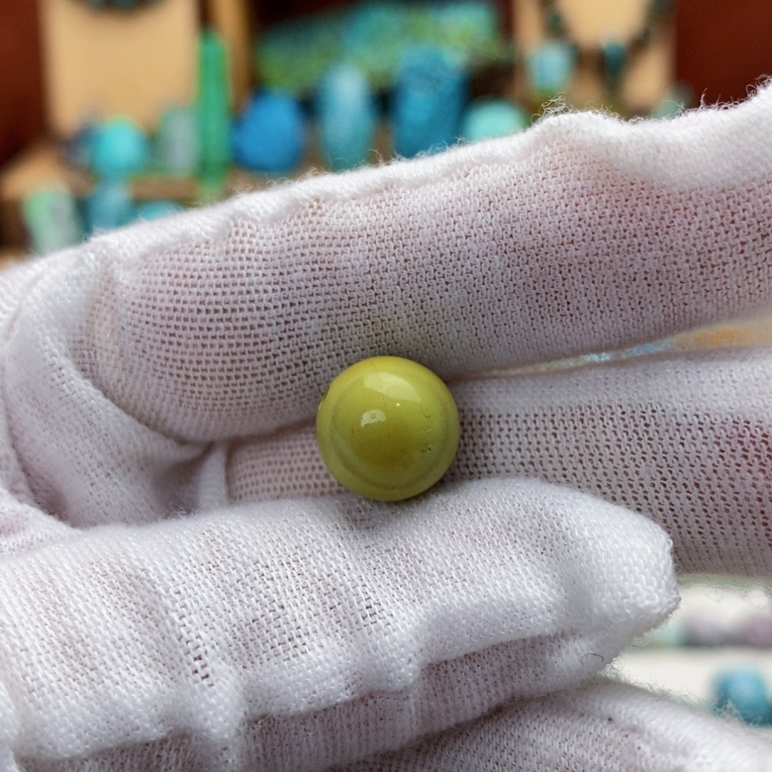 定制绿松石水波纹圆珠