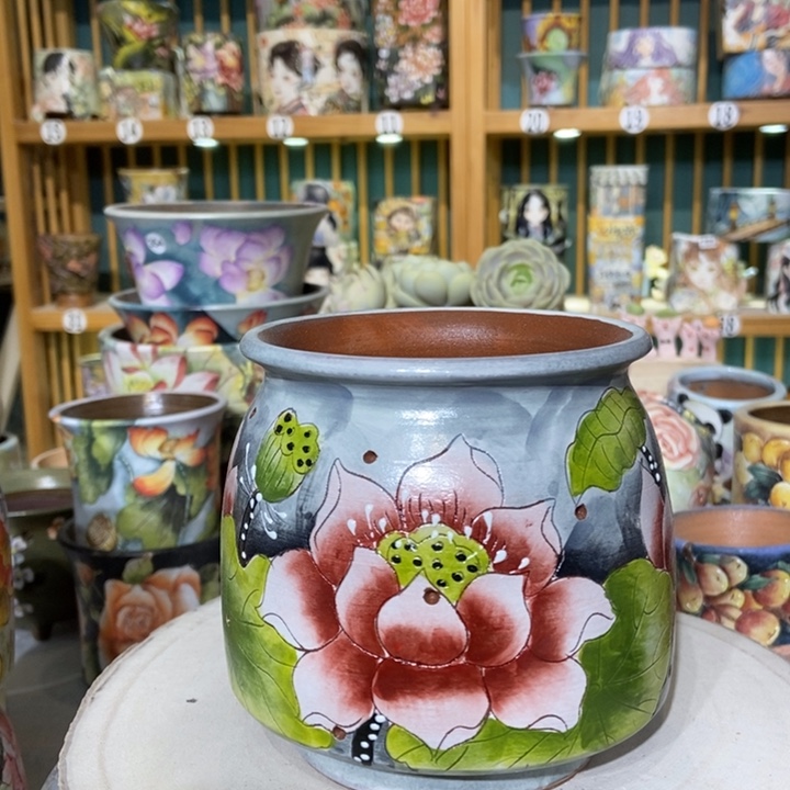 红陶景德镇艺术手绘作品