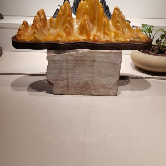 永***哥砖雕灵璧石摆件山峰