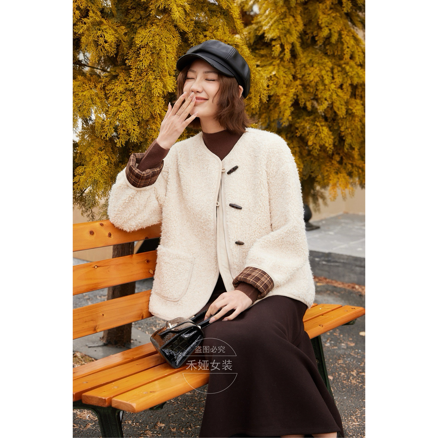 希茜10500 秋冬新款加厚百搭保暖棉衣女外套