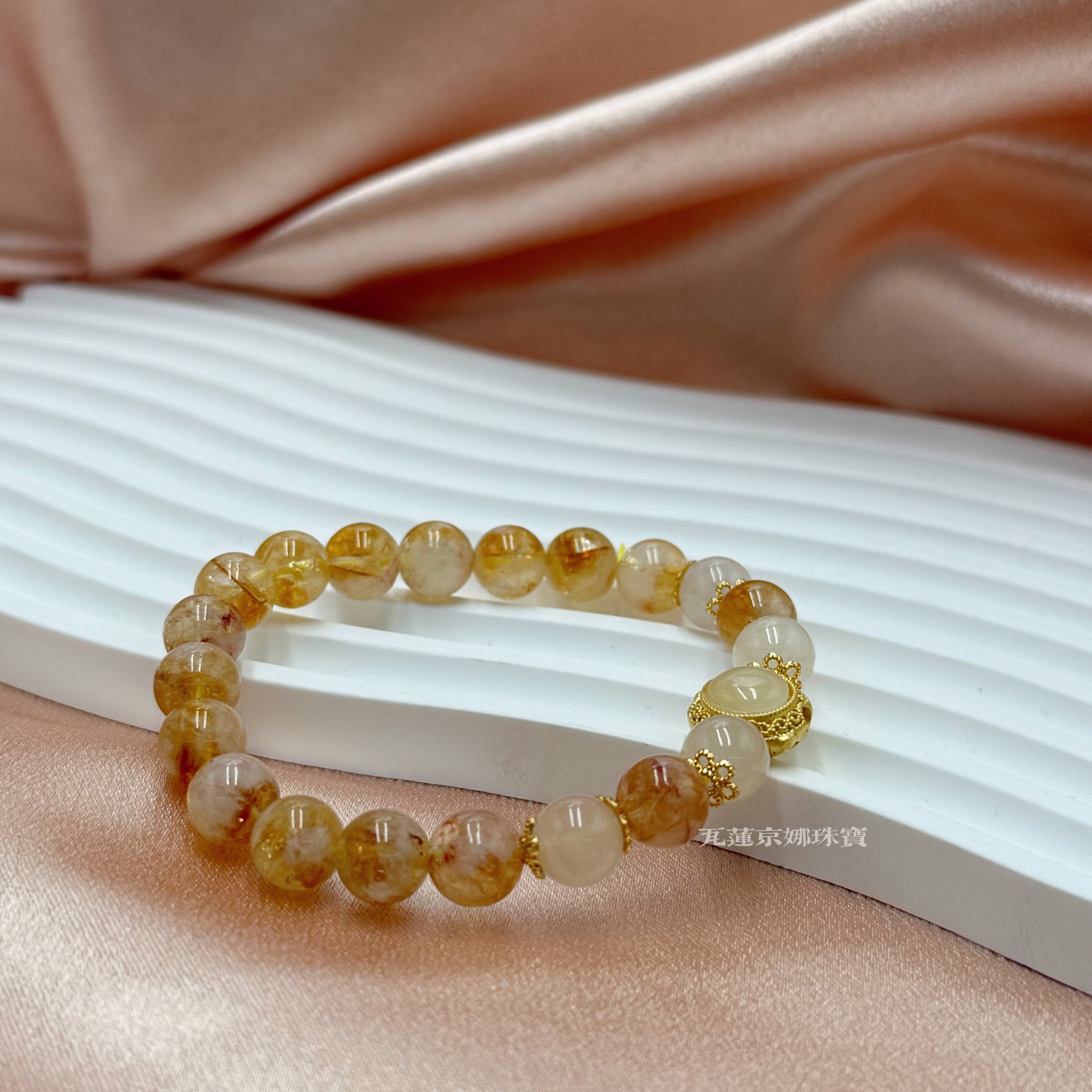 天然黄塔晶黄水晶手串手链招财转运旺事业多样性发一WL607