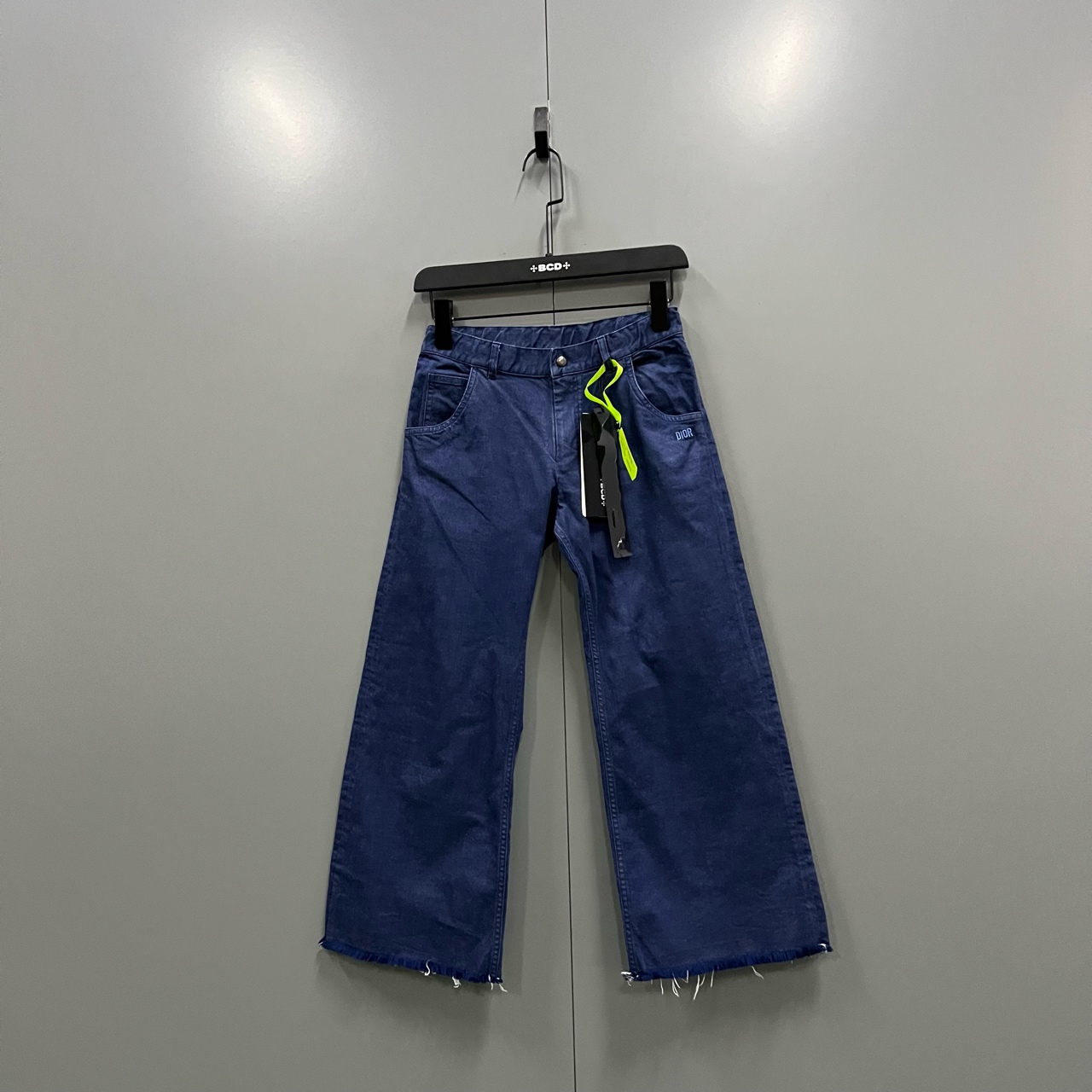 99新 DIOR/迪奥 (ll) 蓝色刺绣logo阔腿裤  jc603153