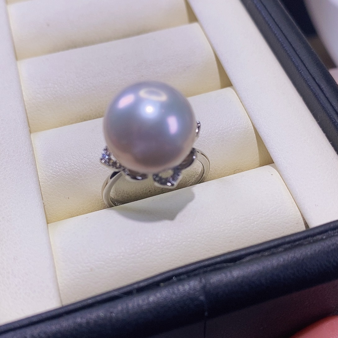 淡水珍珠戒指合金