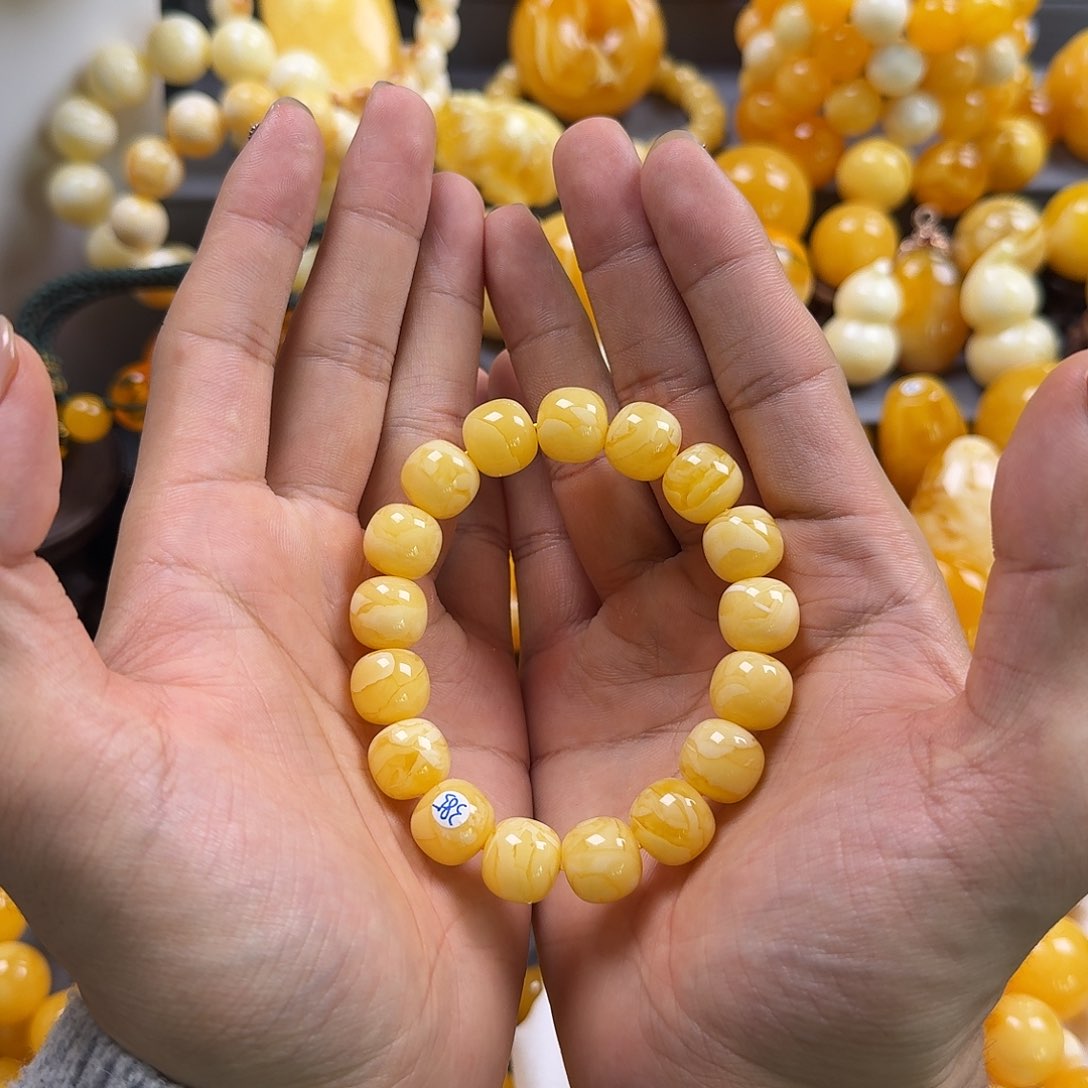 琥珀珠宝奇石未镶嵌同料老型13mm