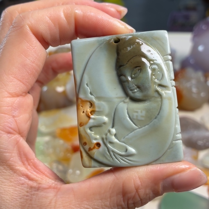 玛瑙/玉髓未镶嵌吊坠(不含链)