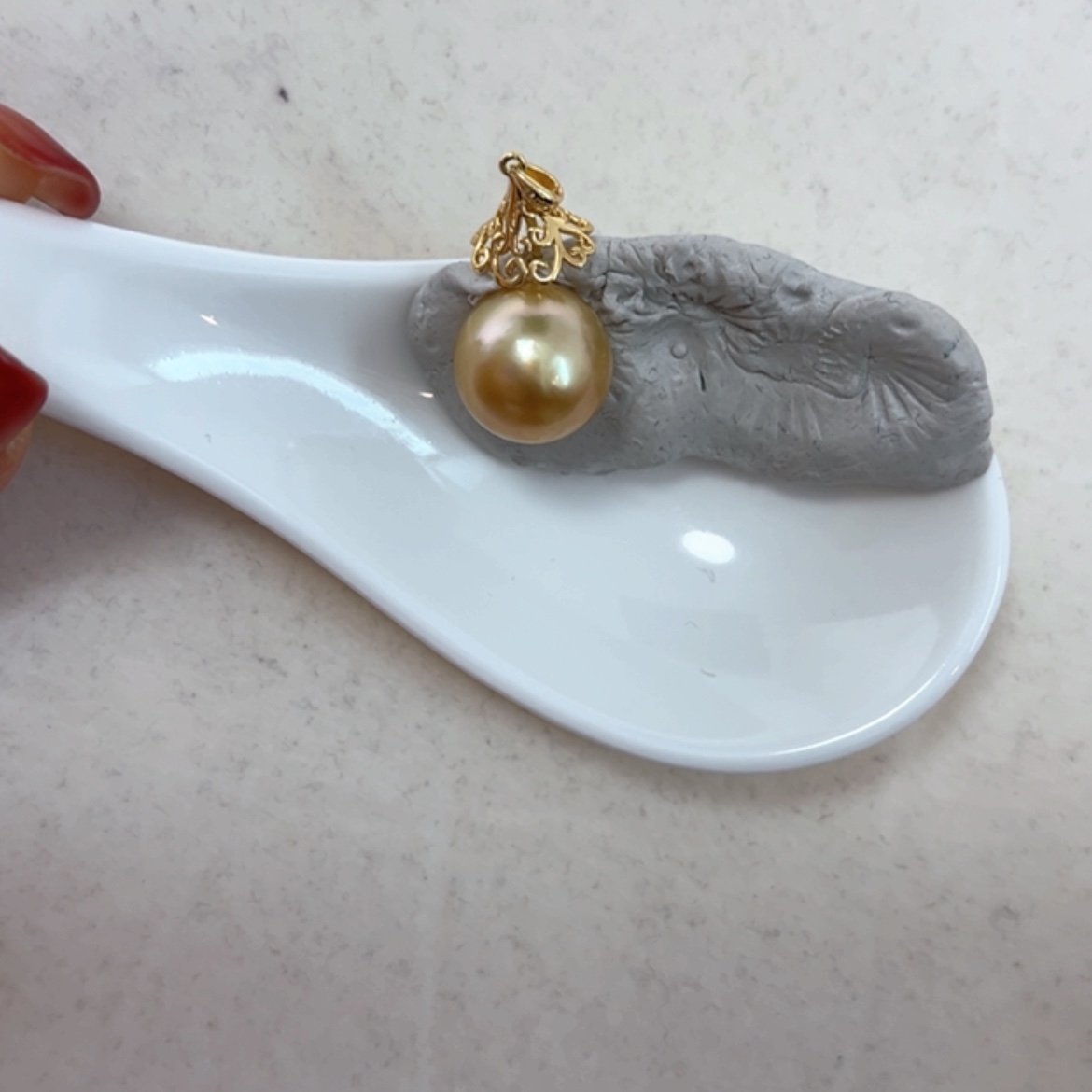 【闪购商品】银S925镶嵌颈饰海水珍珠13-14