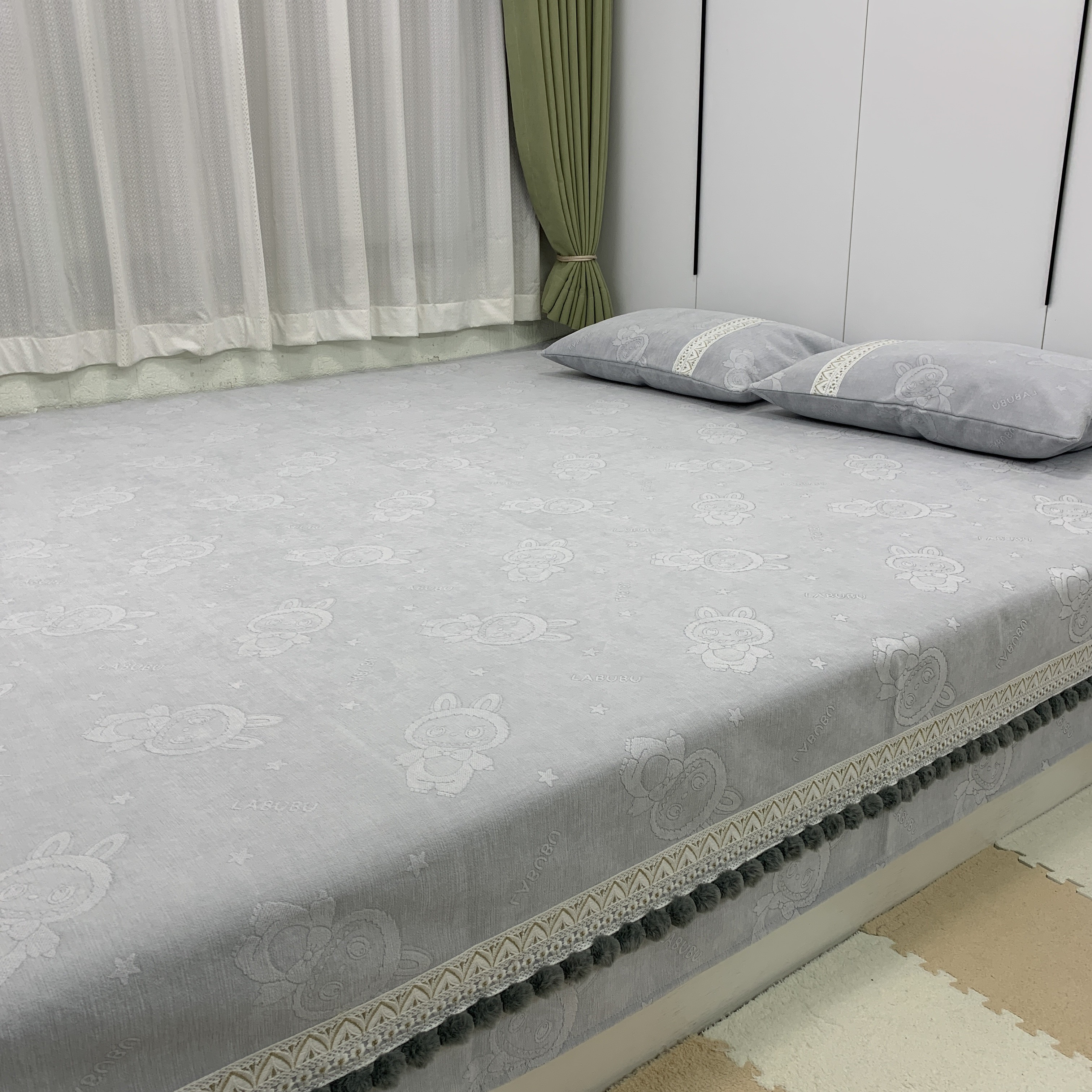【拉布布】儿童房榻榻米床盖防滑雪尼尔大炕盖定制加厚四季通用