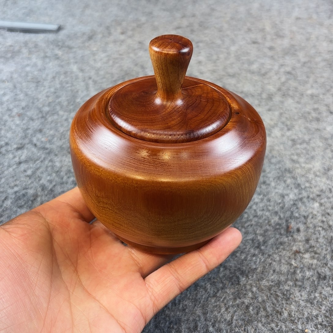 崖柏太行崖柏精品茶叶罐紫红糖