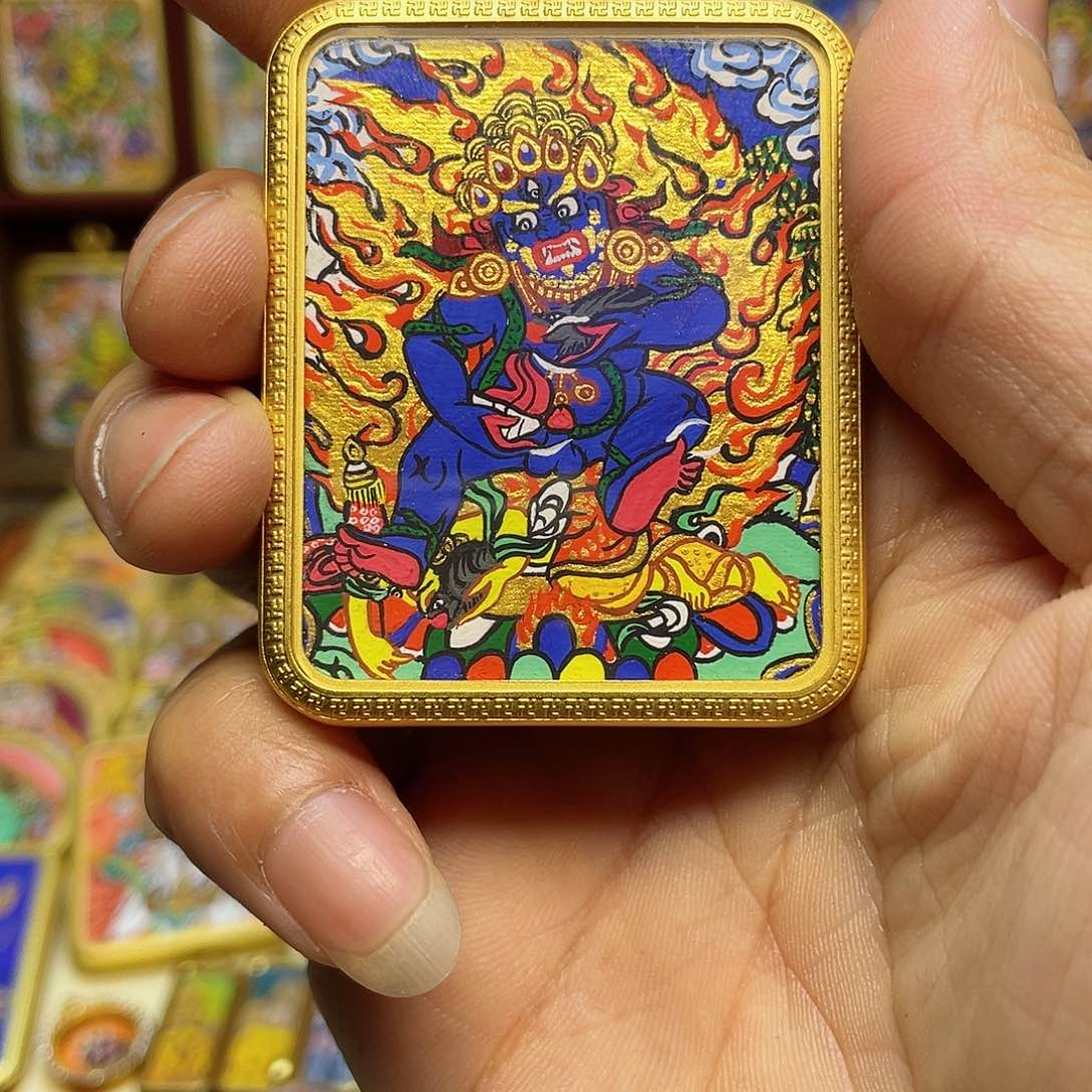 吊坠手绘唐卡黑c老师