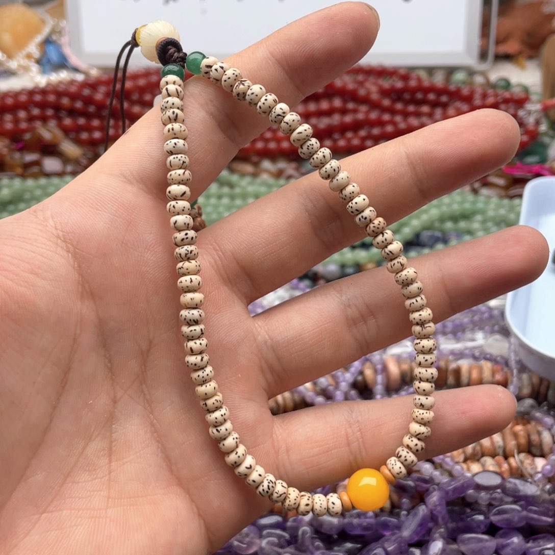 玛瑙/玉髓合金珠宝半成品一条装卡5+菩提包挂