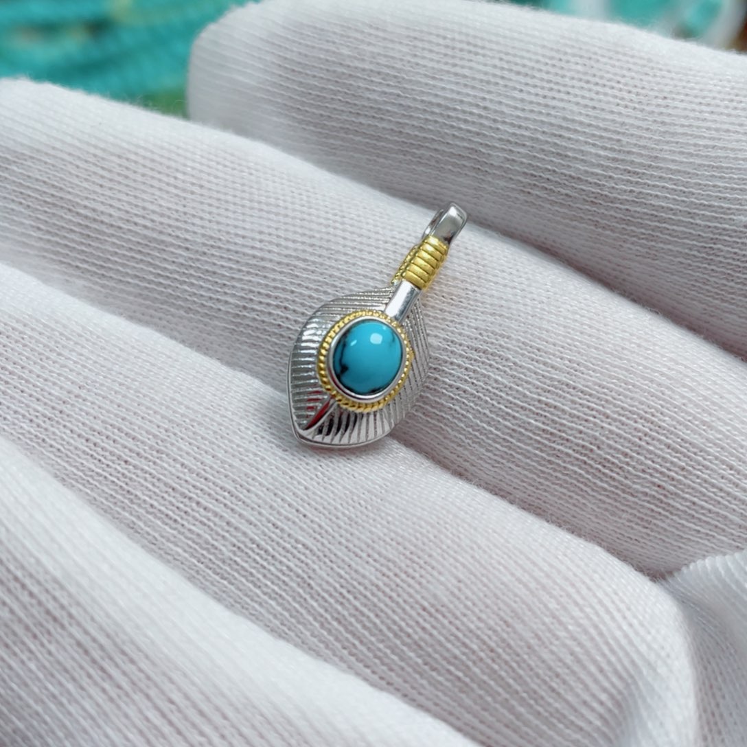 绿松石珠宝奇石银S925镶嵌