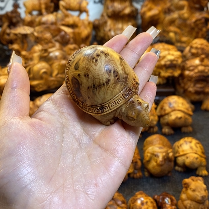 柏木乌龟手把件手把件