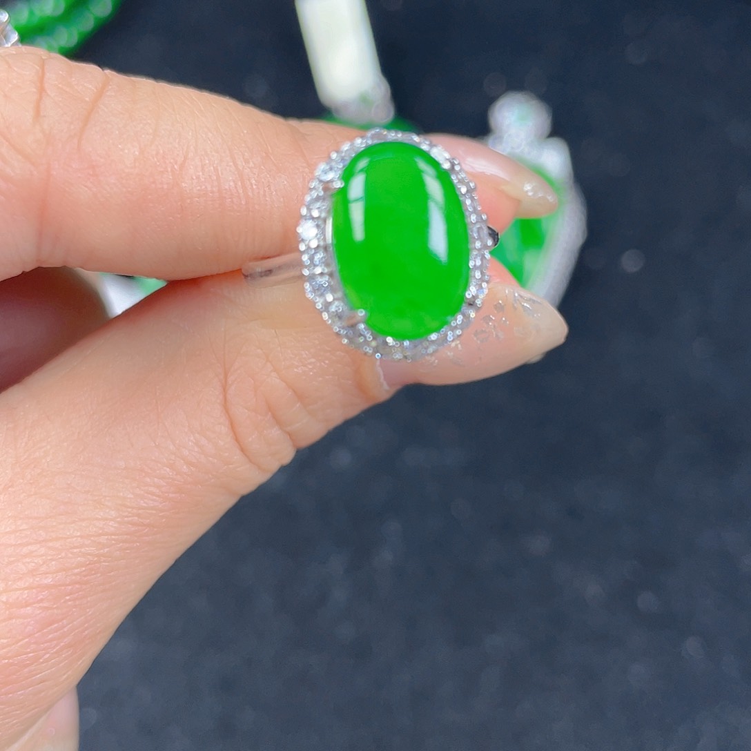 翡翠吊坠(不含链)银S925镶嵌