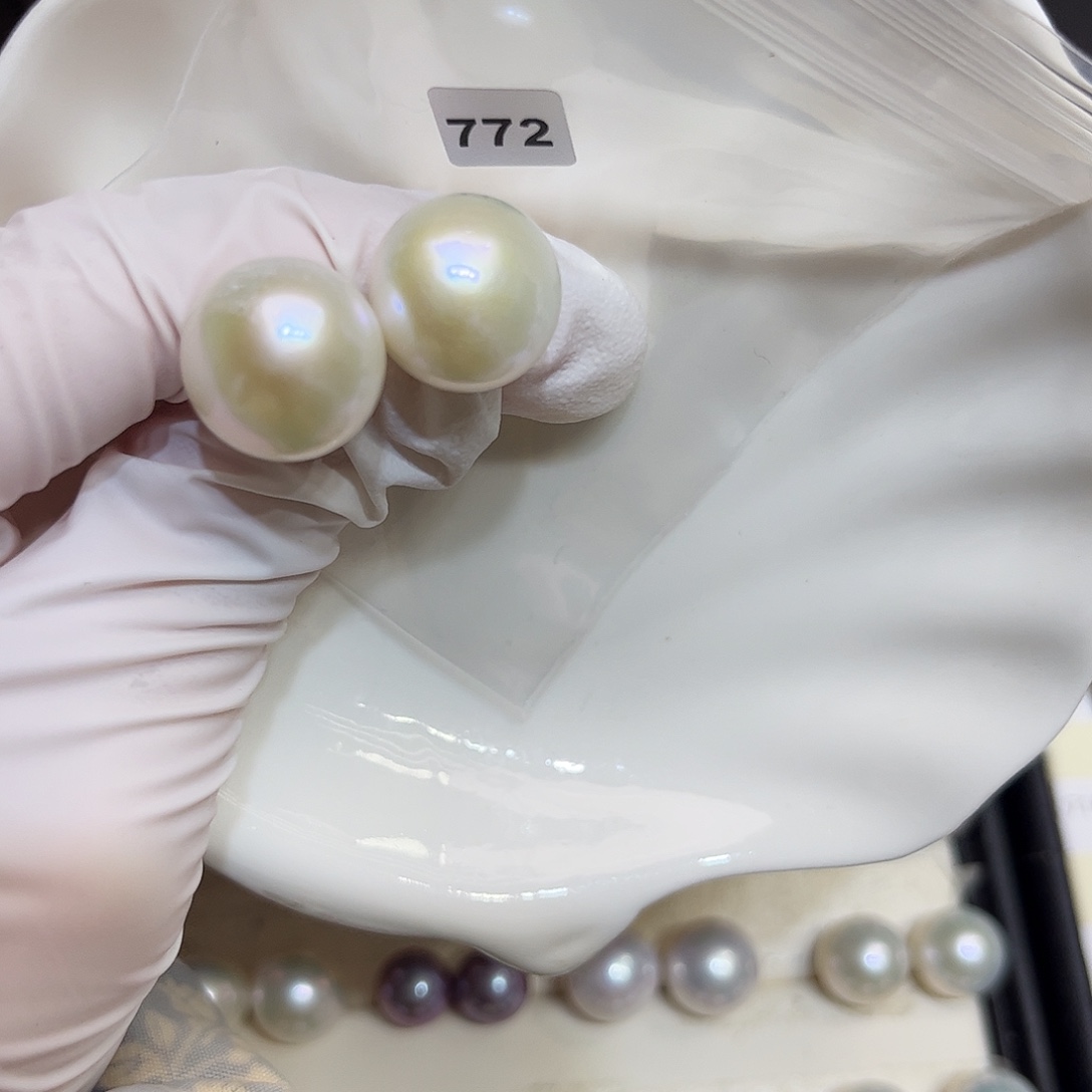 面***姐银S925镶嵌淡水珍珠耳饰