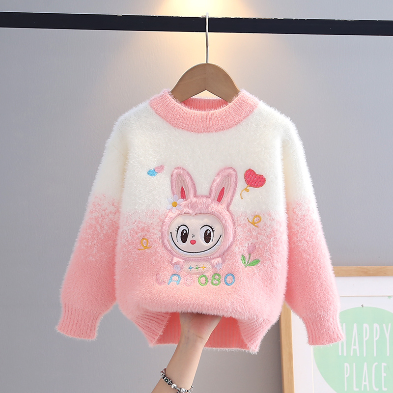 儿童针织衫2925新款秋冬中童冬季女童毛衣冬装小童常规款打底上衣