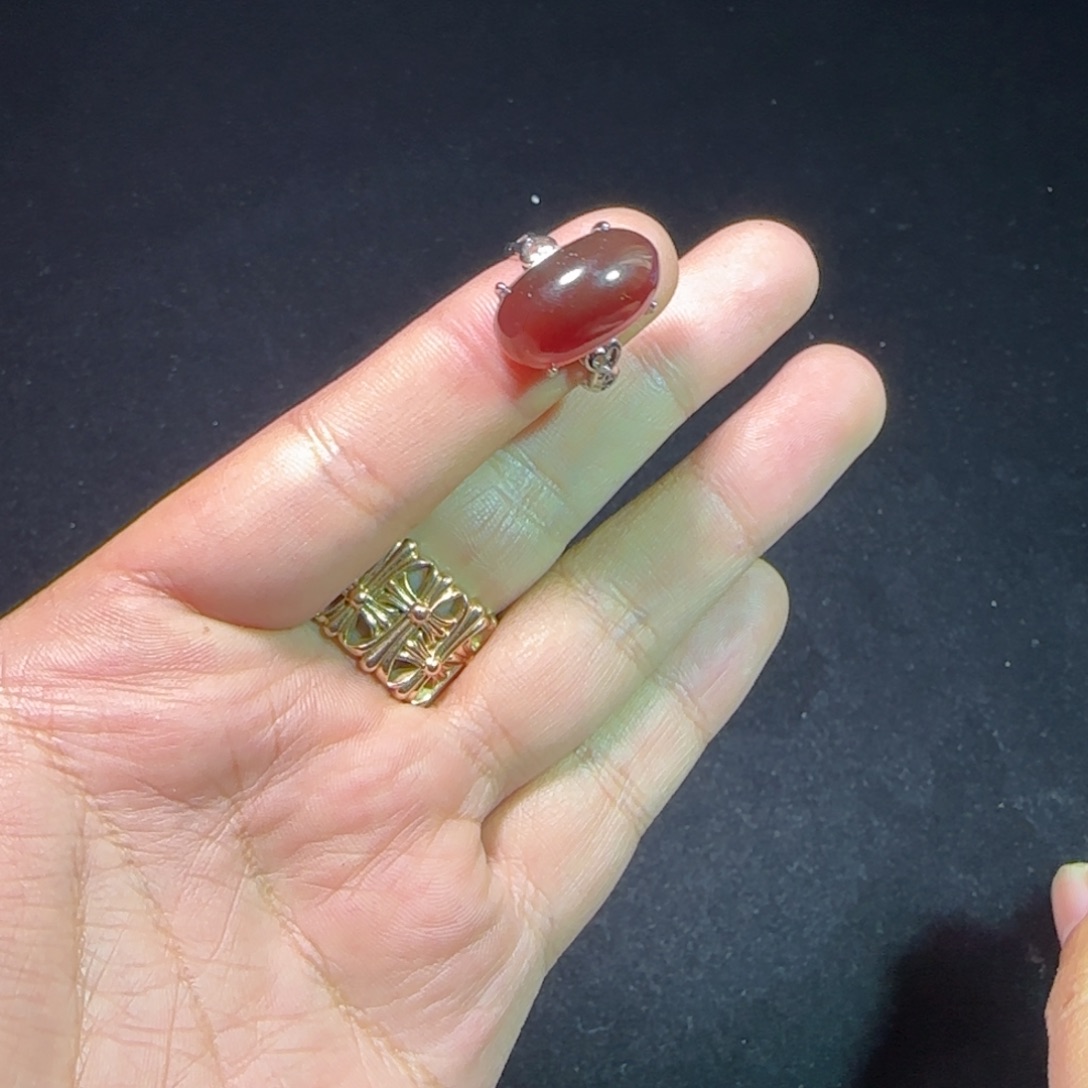 琥珀银S925镶嵌裸石