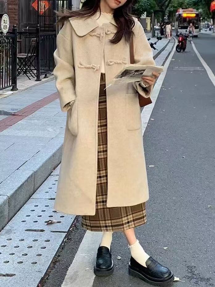 长款女毛呢外套宽松加厚毛衣外套小香风【非主图款】下单备注编码