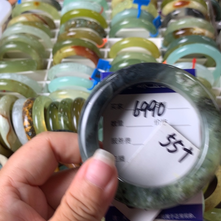 蛇纹石玉未镶嵌手镯6990