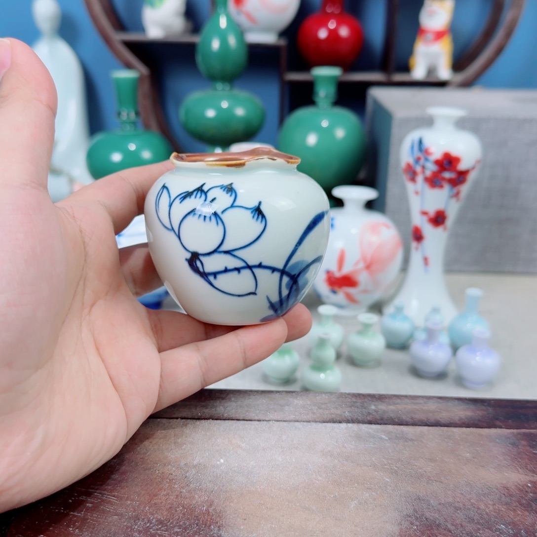 陶瓷手工小花器摆件
