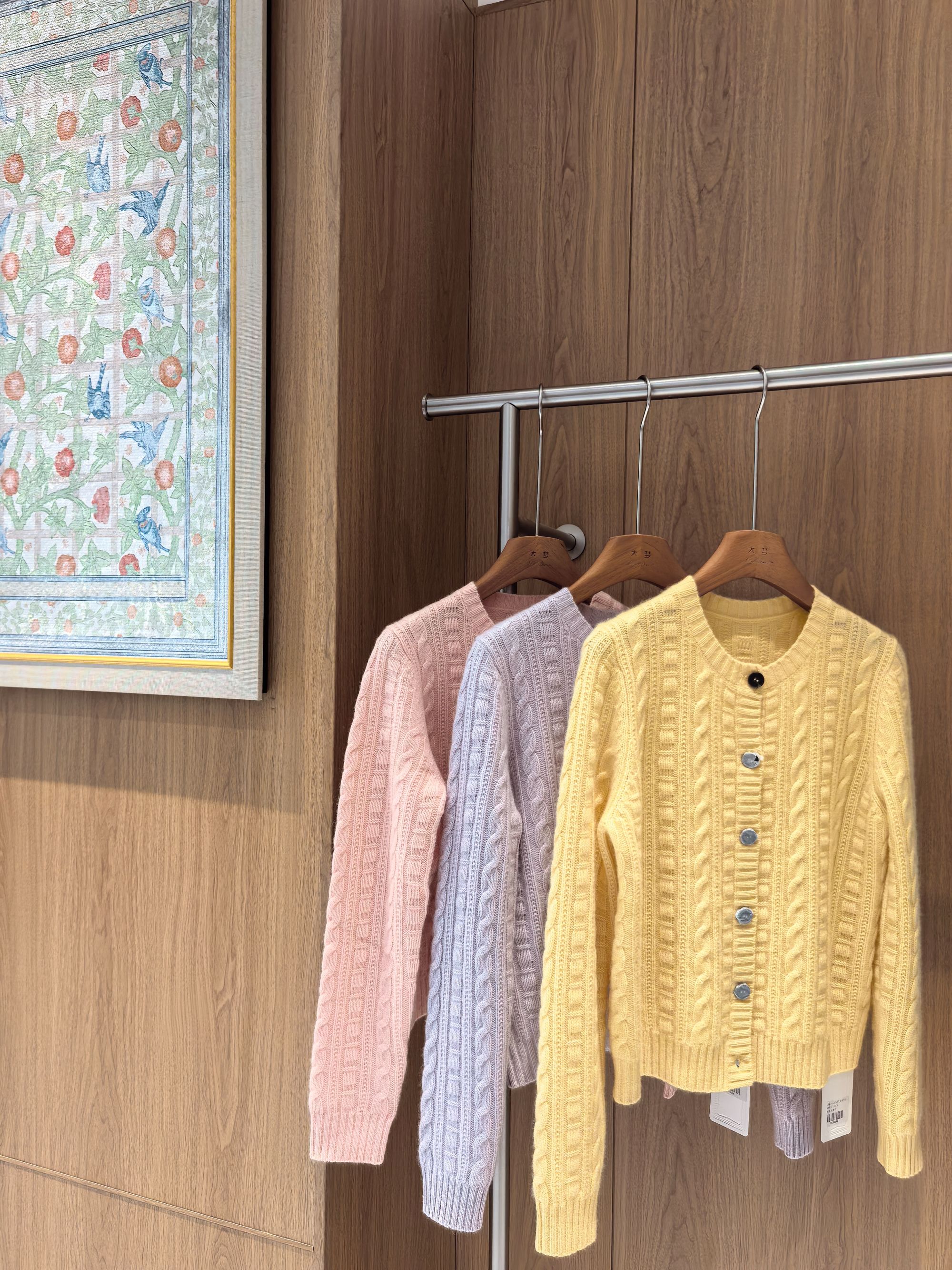 ⟬Luna Dream⟭圆领麻花羊绒开衫