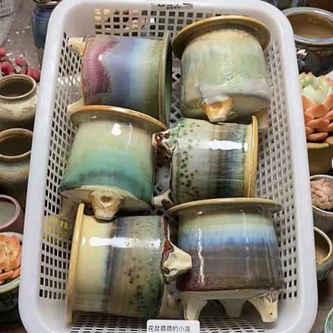 紫砂花盆113瑕疵品口径7厘米左右