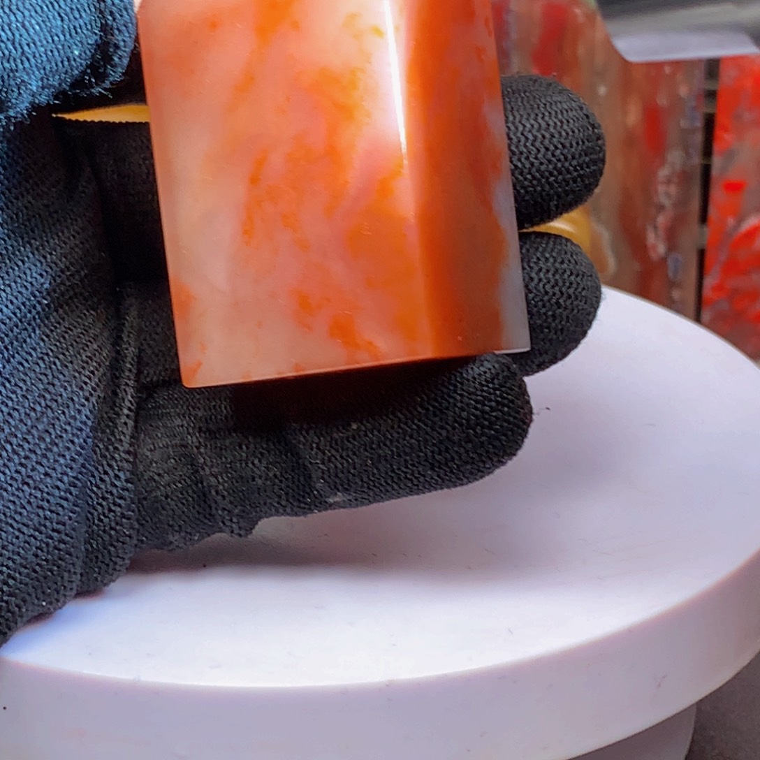 昌化石桃花冻印章