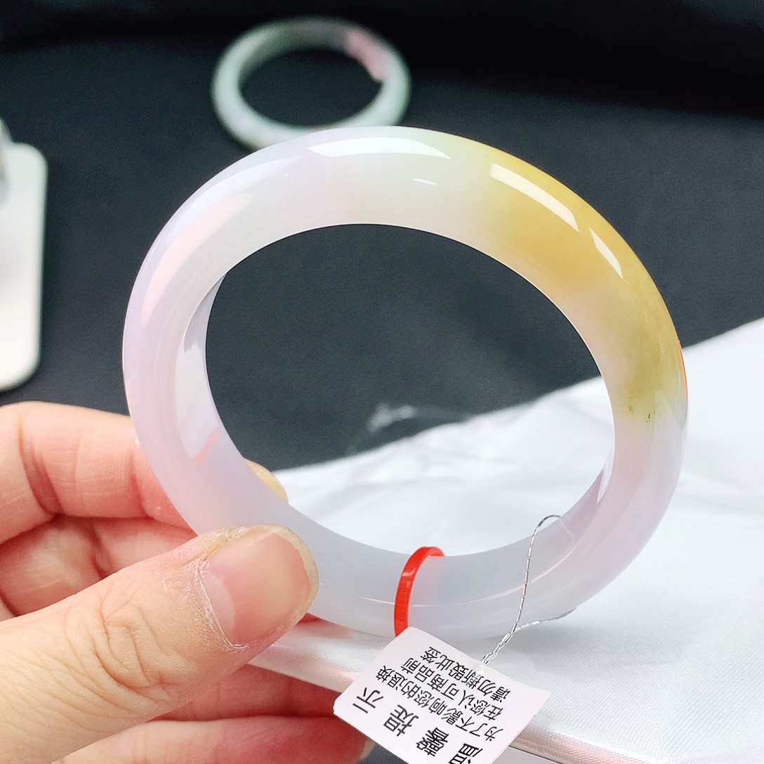 翡翠未镶嵌手镯53圈