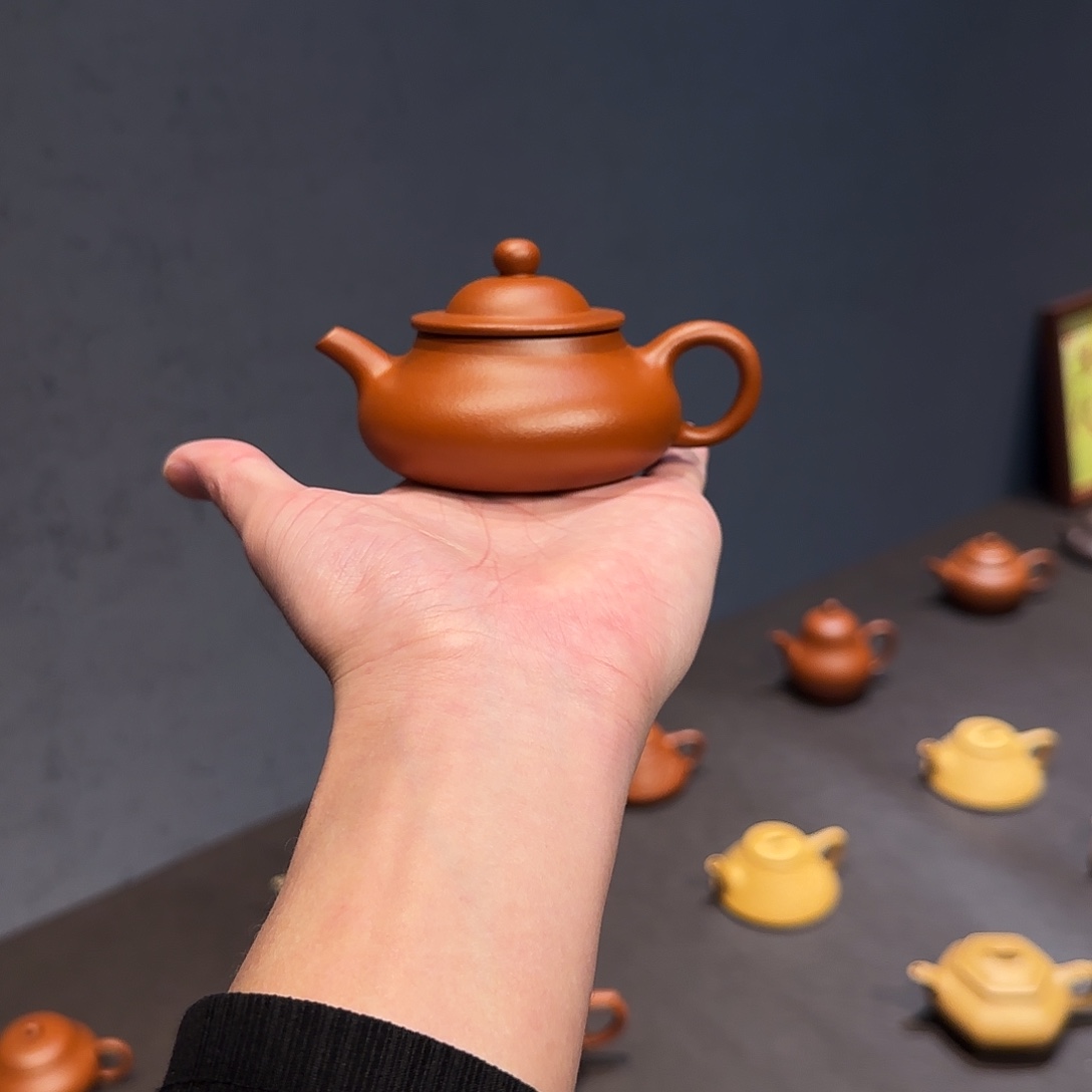 ⁺***⁶茶壶紫砂玉笠 生砂朱泥 100cc