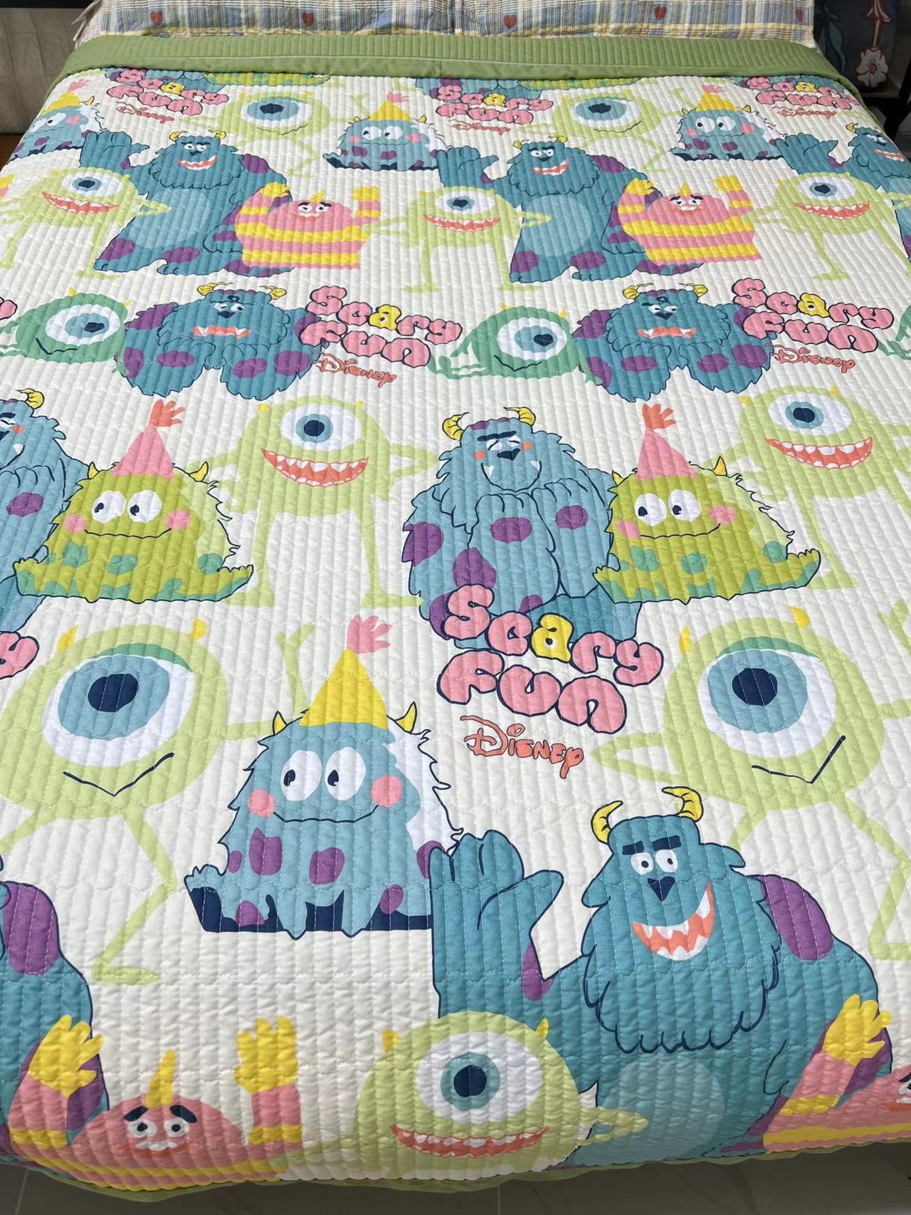 2025新款四季法式绗缝加厚床盖四季款亲肤大眼萌仔