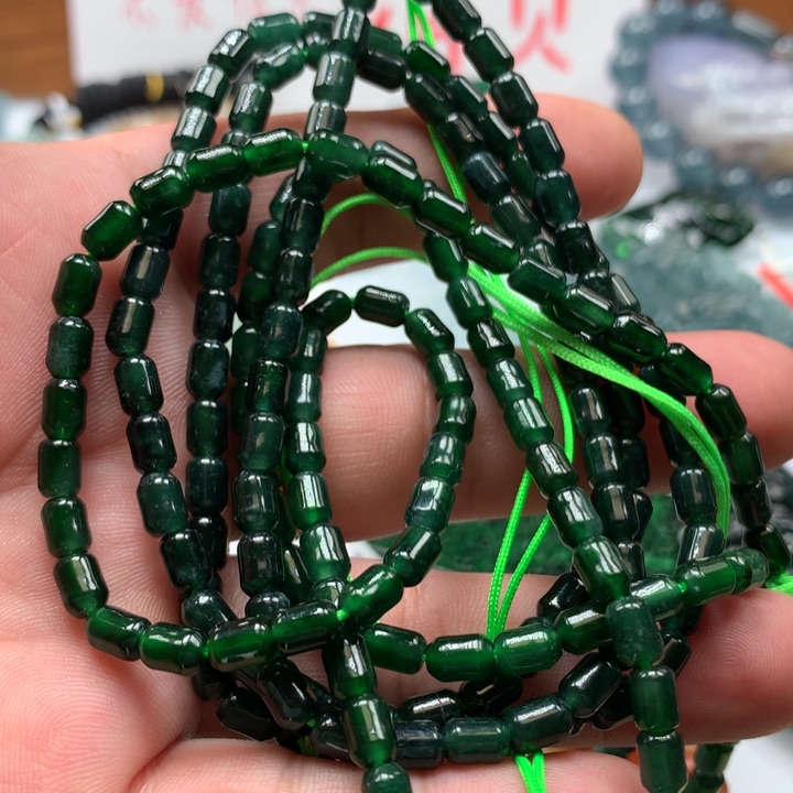 翡翠颈饰未镶嵌保真天然a货翡翠