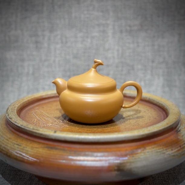 潮简正品 林嬿 八宝壶 85cc 段泥 潮州手拉朱泥壶 全手工 紫砂壶