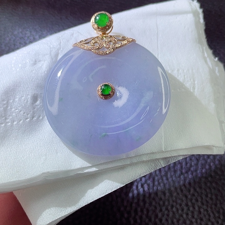 定制翡翠18K金镶嵌翡翠