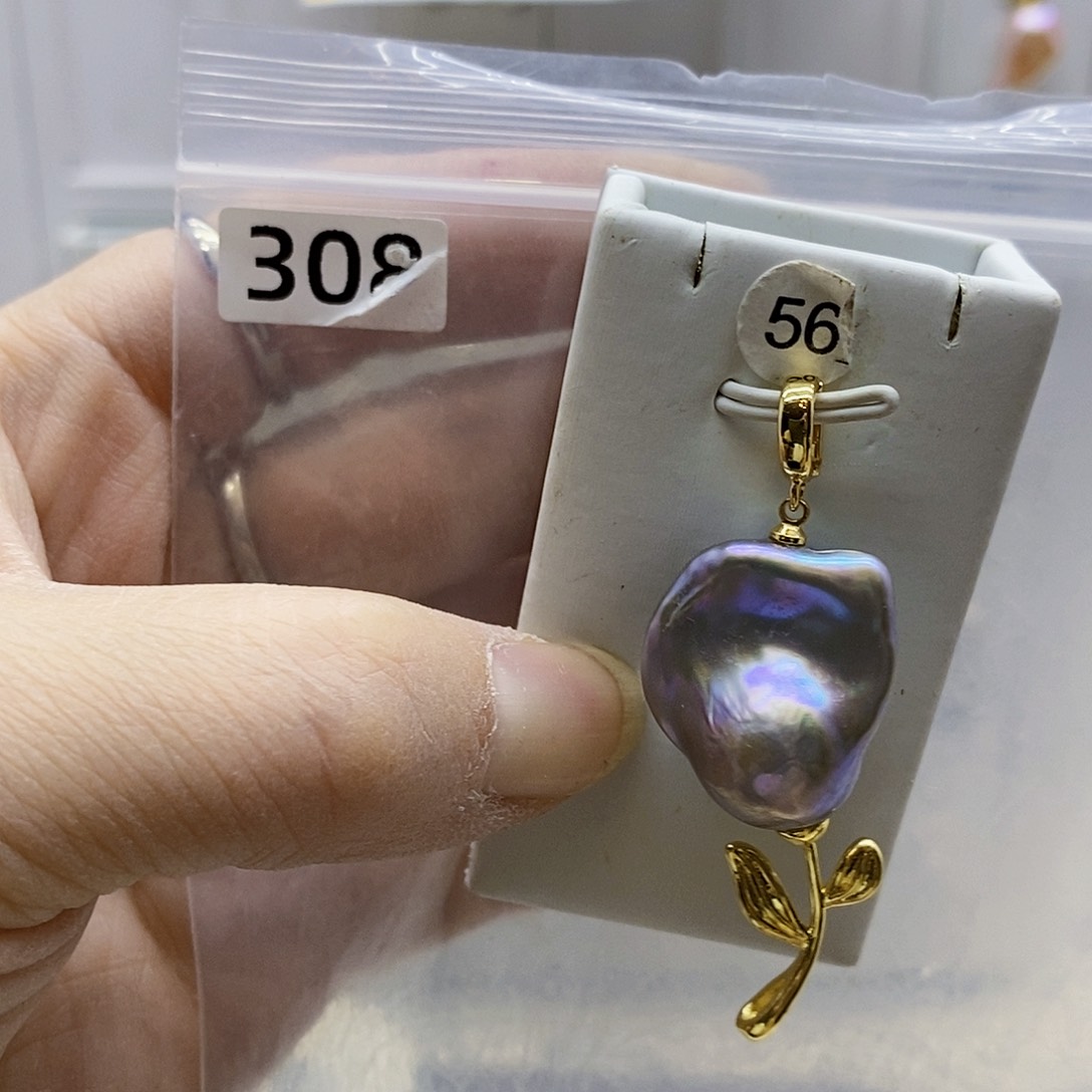 颈饰合金淡水珍珠