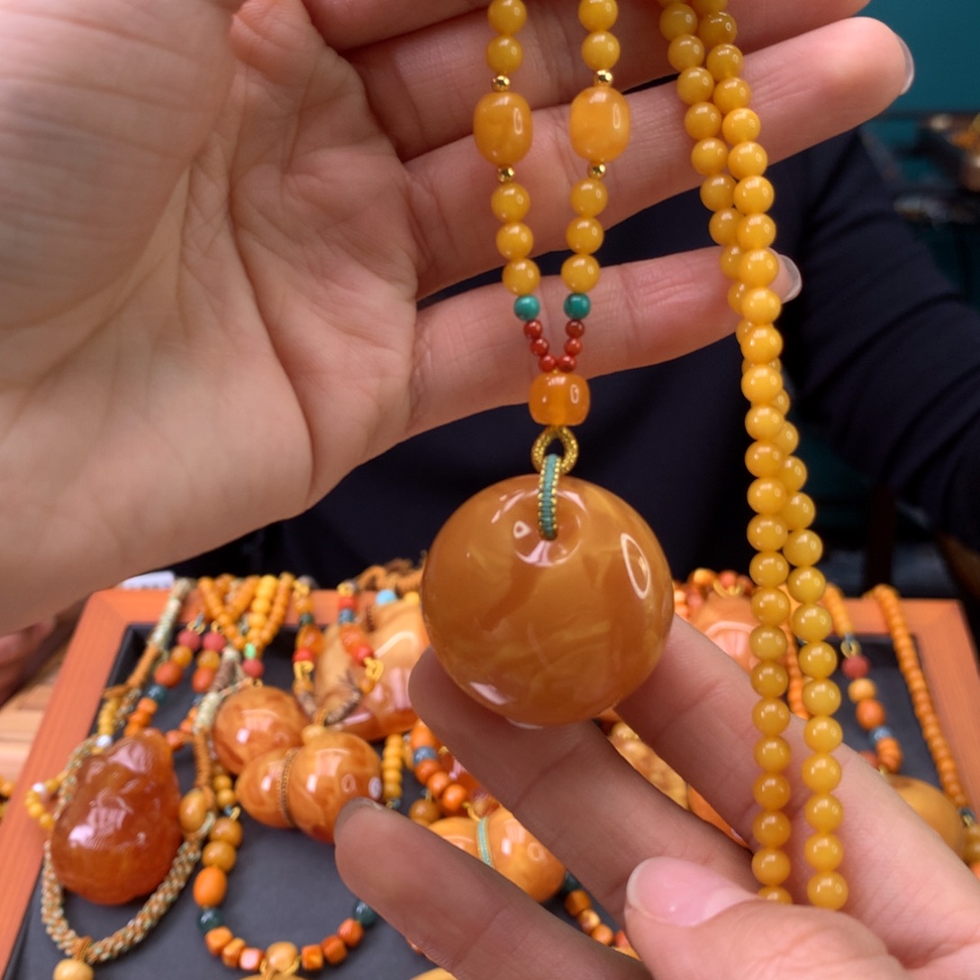 蜜蜡未镶嵌颈饰天然