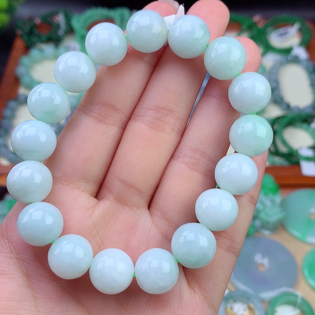 翡翠未镶嵌项链手串