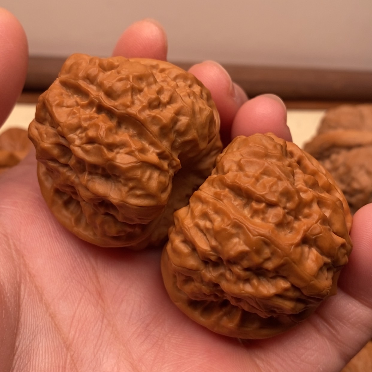 【闪购商品】把件文玩核桃肌肉蛙边40左右