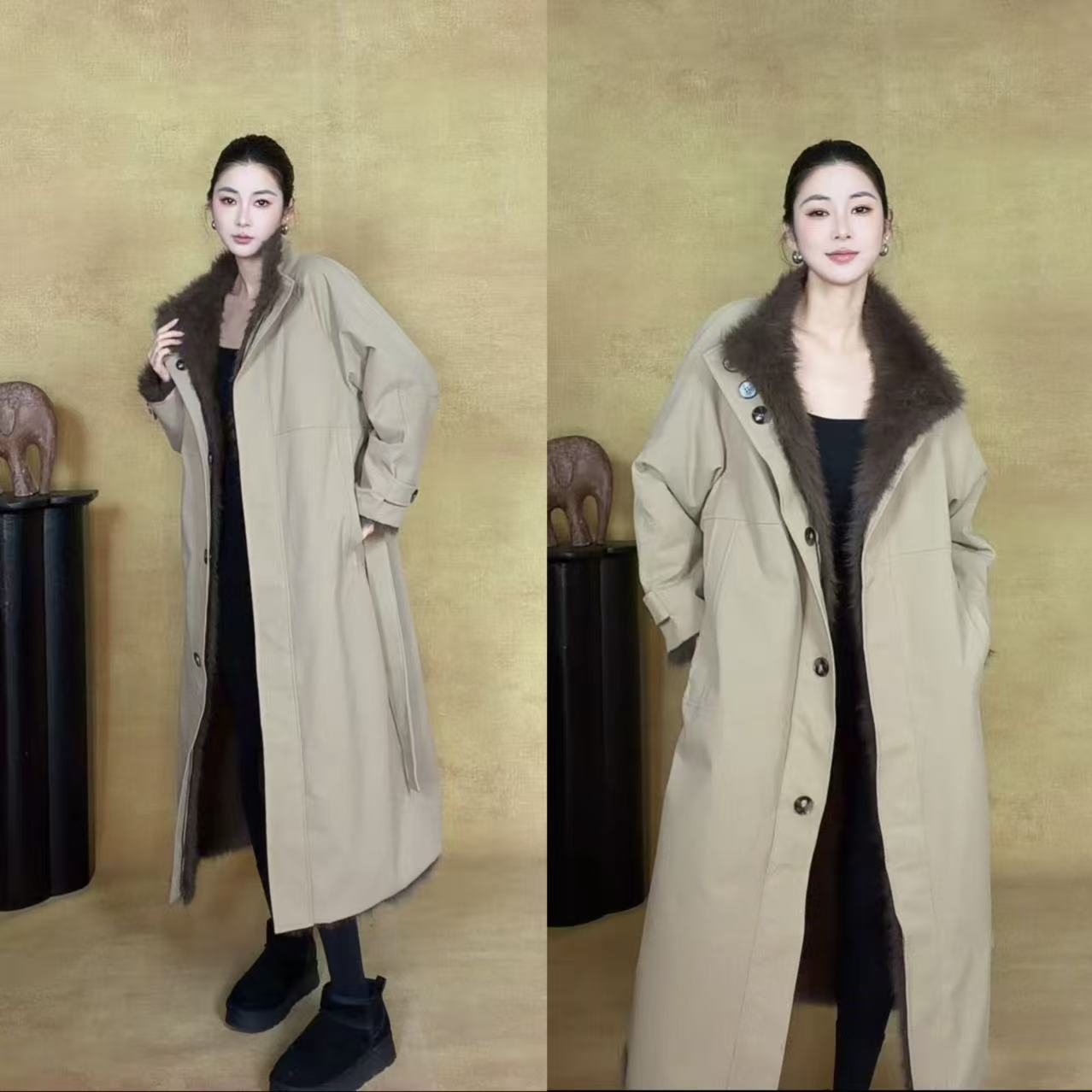 【2502】2025冬季新款加绒加厚款长袖保暖休闲修身派克服潮流休闲服