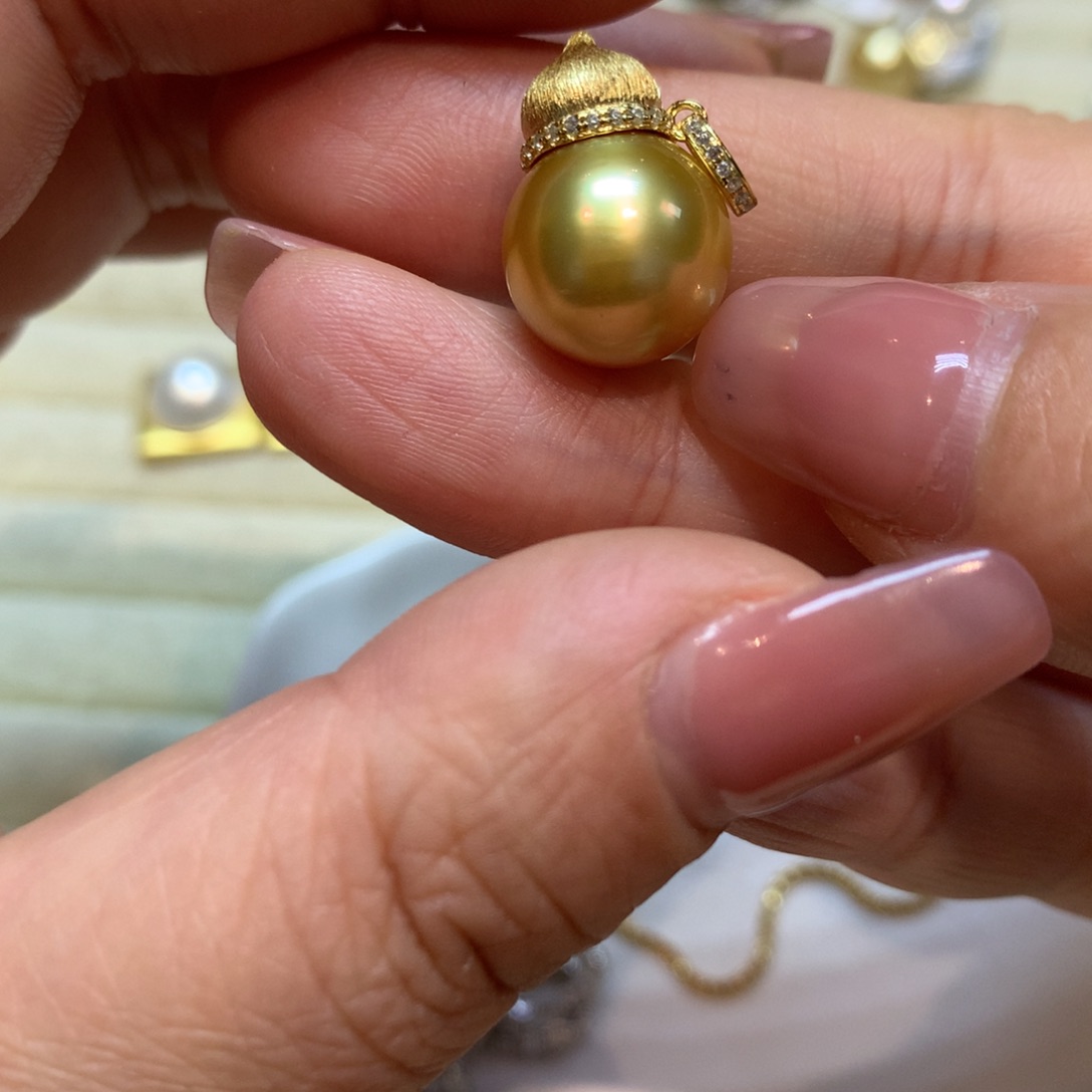 海水珍珠颈饰银S925镶嵌