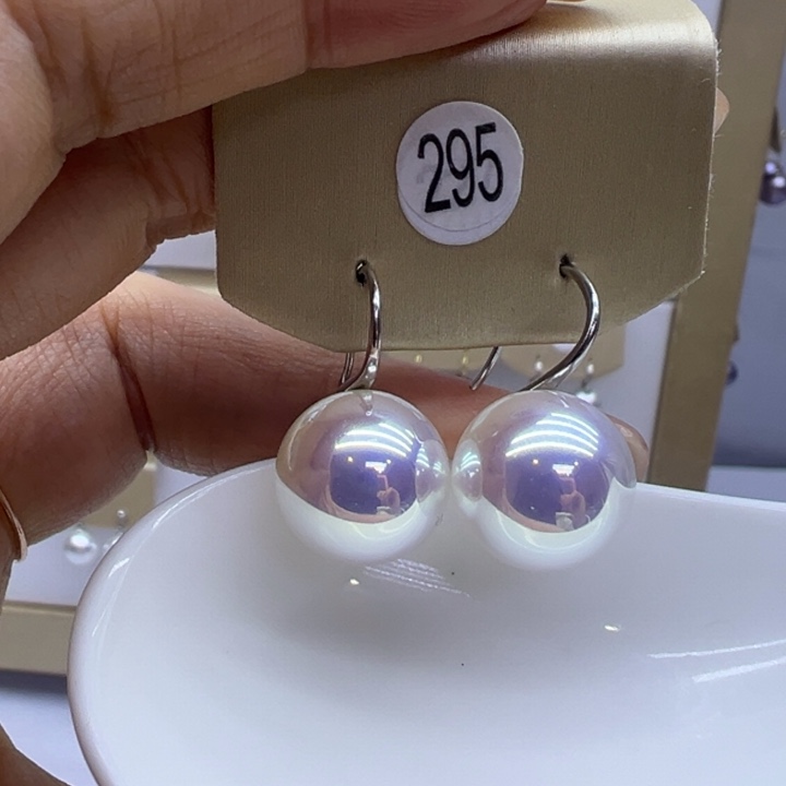 淡水珍珠耳饰银S925镶嵌