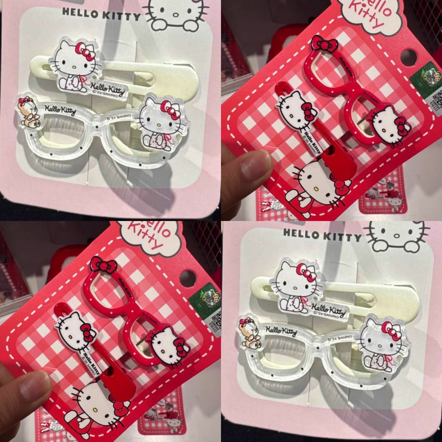 三福三丽鸥Kitty鸭夹一对卡通时尚发夹发饰边夹新款配饰头饰