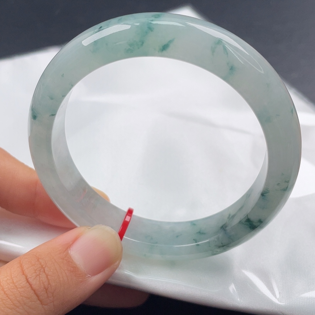 翡翠未镶嵌手镯55正圈